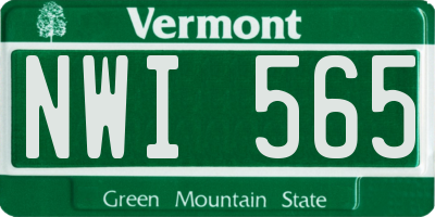 VT license plate NWI565
