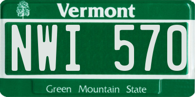VT license plate NWI570