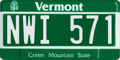 VT license plate NWI571