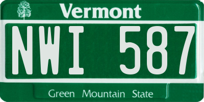 VT license plate NWI587