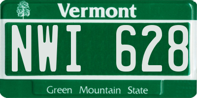 VT license plate NWI628