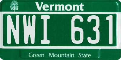 VT license plate NWI631