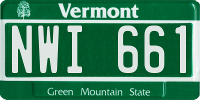 VT license plate NWI661