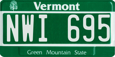 VT license plate NWI695