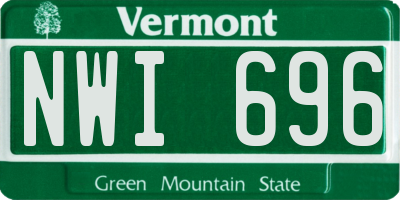 VT license plate NWI696
