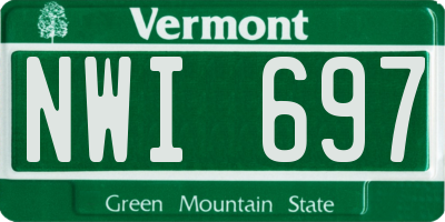 VT license plate NWI697