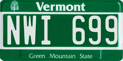 VT license plate NWI699