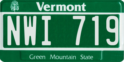 VT license plate NWI719