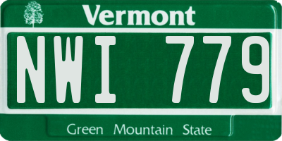 VT license plate NWI779