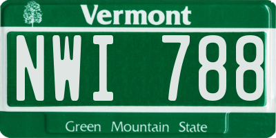 VT license plate NWI788