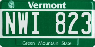 VT license plate NWI823