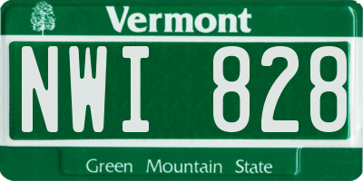 VT license plate NWI828