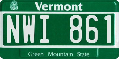 VT license plate NWI861