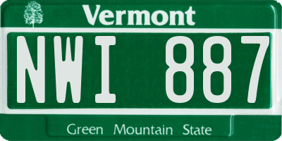 VT license plate NWI887