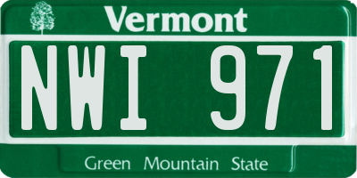 VT license plate NWI971