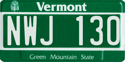 VT license plate NWJ130