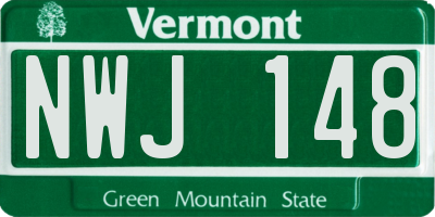 VT license plate NWJ148