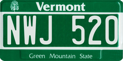 VT license plate NWJ520