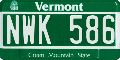 VT license plate NWK586