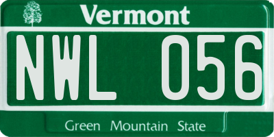 VT license plate NWL056