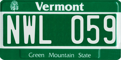 VT license plate NWL059