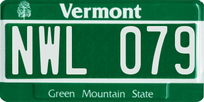 VT license plate NWL079