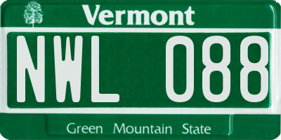 VT license plate NWL088