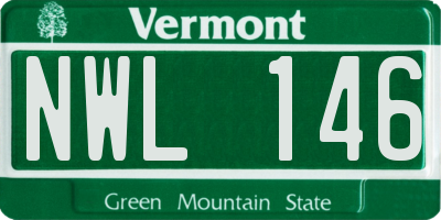 VT license plate NWL146