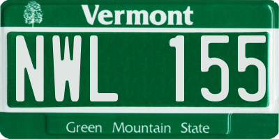 VT license plate NWL155