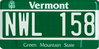 VT license plate NWL158