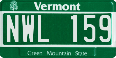 VT license plate NWL159