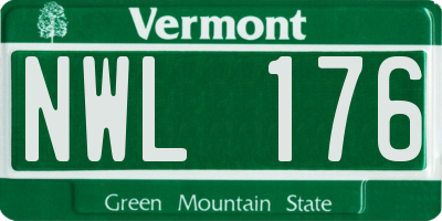 VT license plate NWL176