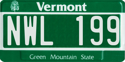 VT license plate NWL199
