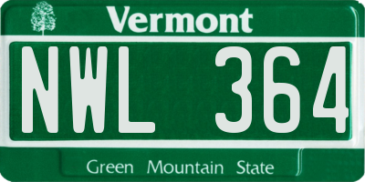VT license plate NWL364