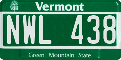 VT license plate NWL438