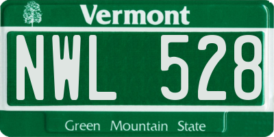 VT license plate NWL528
