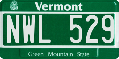 VT license plate NWL529