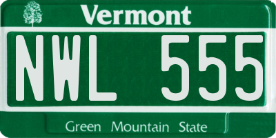 VT license plate NWL555
