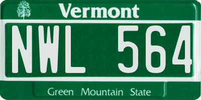 VT license plate NWL564
