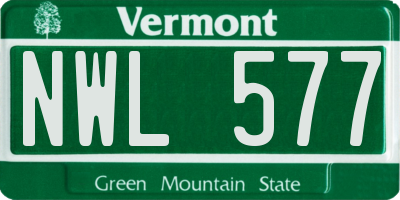 VT license plate NWL577