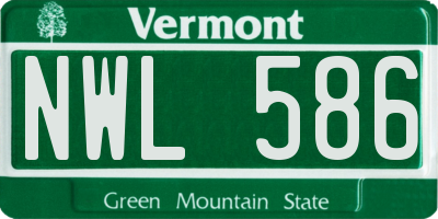 VT license plate NWL586