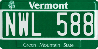 VT license plate NWL588