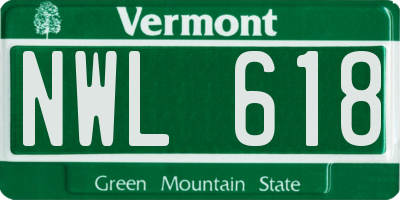 VT license plate NWL618