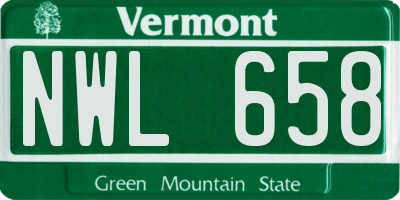 VT license plate NWL658