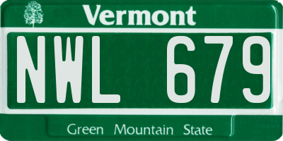 VT license plate NWL679