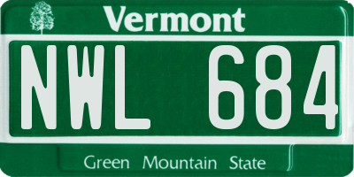 VT license plate NWL684