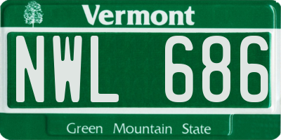 VT license plate NWL686