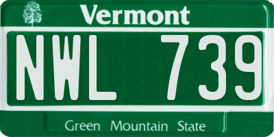 VT license plate NWL739
