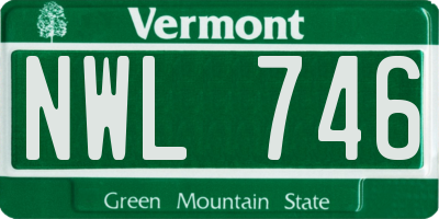 VT license plate NWL746