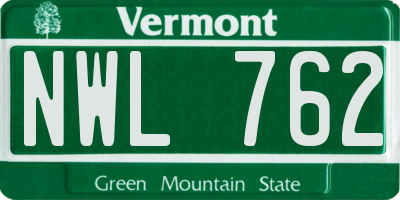 VT license plate NWL762